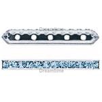 Dreamtime Crystal DC 77730 Rondelle Spacer Bars 5 Hole Light Sapphire/Silver